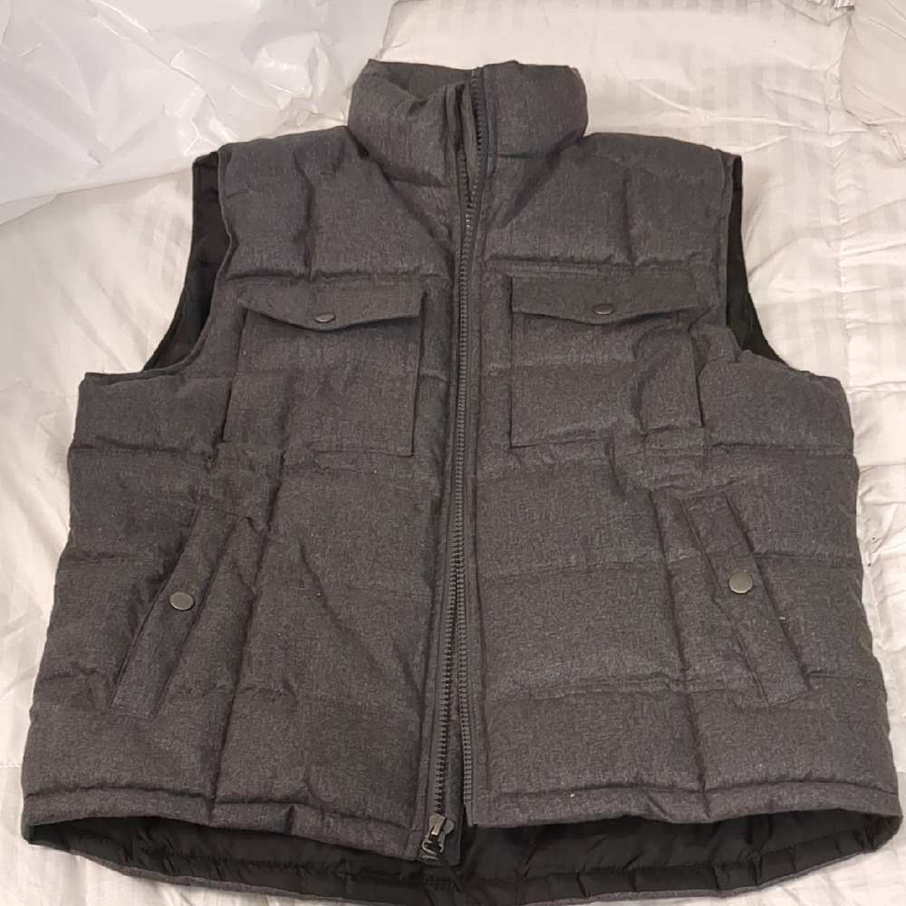 Men's Gray Puffer Vest